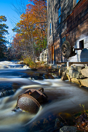Broken Mill Wheel in Stream