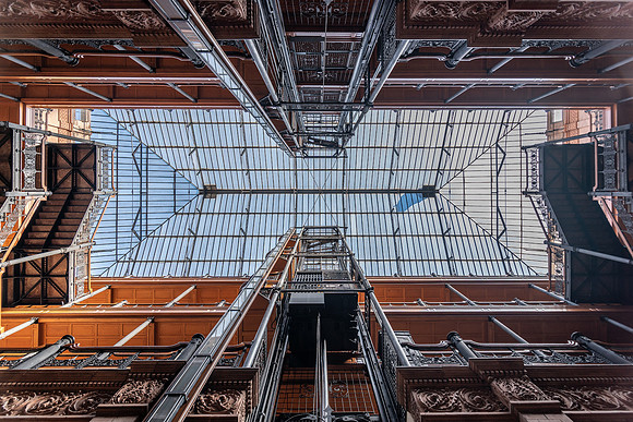 The Victorian Court  Main Lobby of the Bradbury Building
