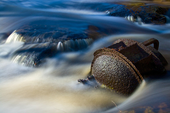 Old Mill Wheel in the Stream